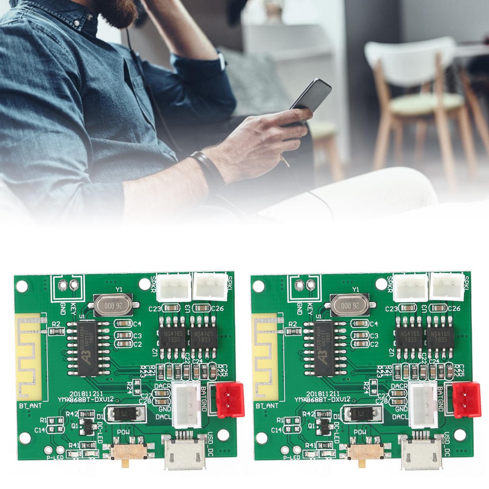 Cặp bảng mạch khuếch đại âm thanh cho loa bluetooth 5.0 TWS 3.7 5V chất lượng cao