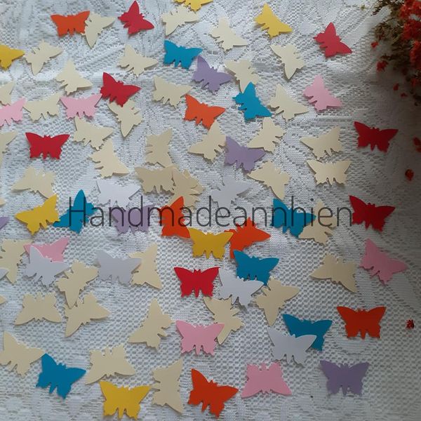 20 - 35 - 50 hình bươm bướm, có 3 size bằng giấy màu - thủ công mầm non cho bé - hình trang trí thiệp 3D, Valentine...