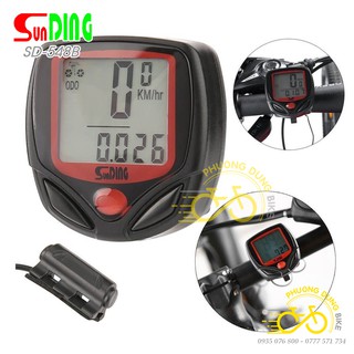 Đồng hồ đo tốc độ xe đạp có dây Sunding SD548B
