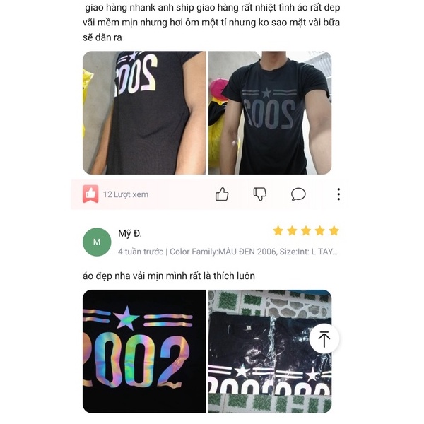 Áo thun phản quang 7 màu Năm sinh 2007