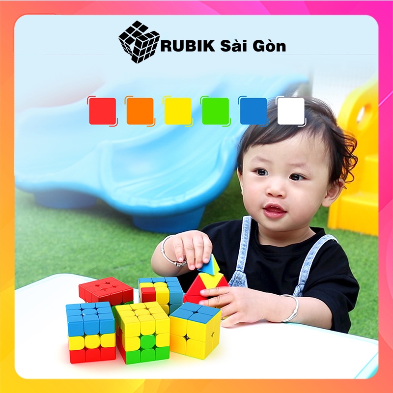 Rubik Biến Thể Fantastic Gear Sandwich 3x3 Cao Cấp Rubic Bump Man Sáng Tạo Dùng Để Dạy Học Cho Người Mới Chơi