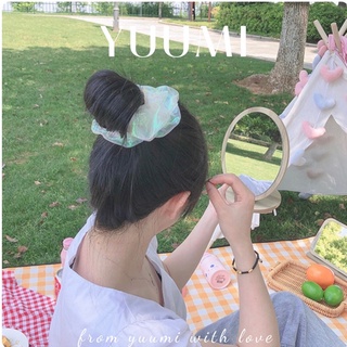 Scrunchie Dây Buộc Tóc Hoa Cột Tóc Scrunchie Hologram Ánh Kim
