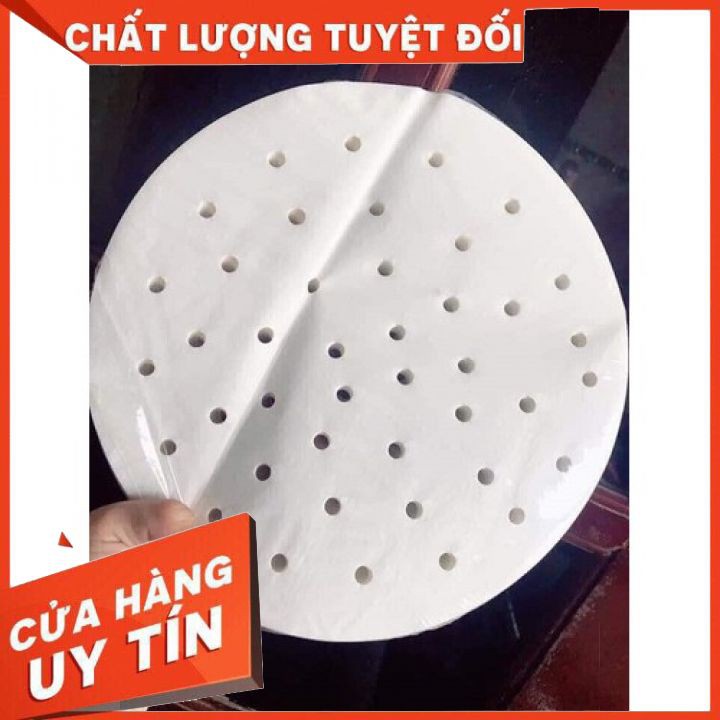 Giấy nến đục lỗ nướng thịt ,hấp bánh size 20-23cm (98-100 tờ)