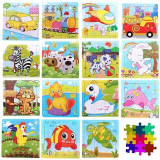 Combo tranh gỗ ghép hình 5 con vật cho bé