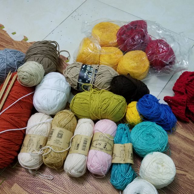 Len sợi đan móc chị phương phí