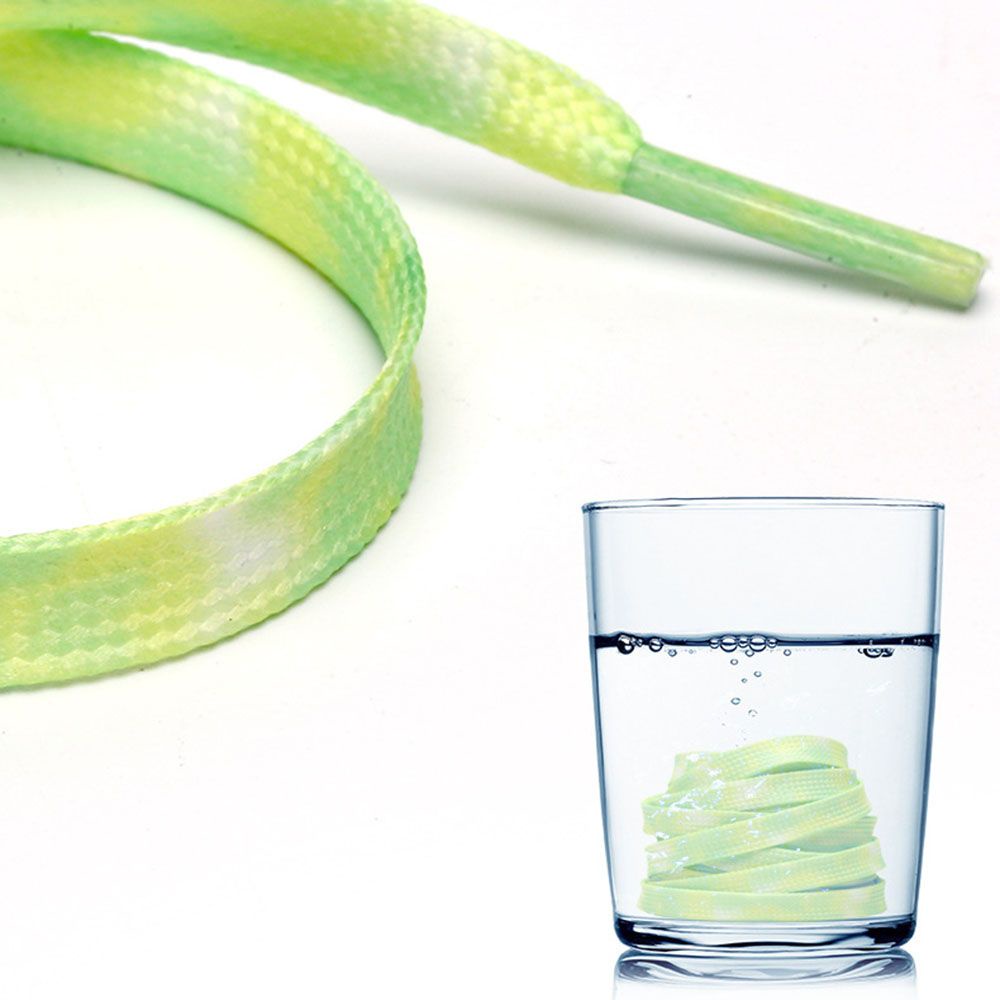 Cặp dây giày thể thao vải canvas dẹt nhuộm màu sắc sáng tạo 9mm 1-1.8m