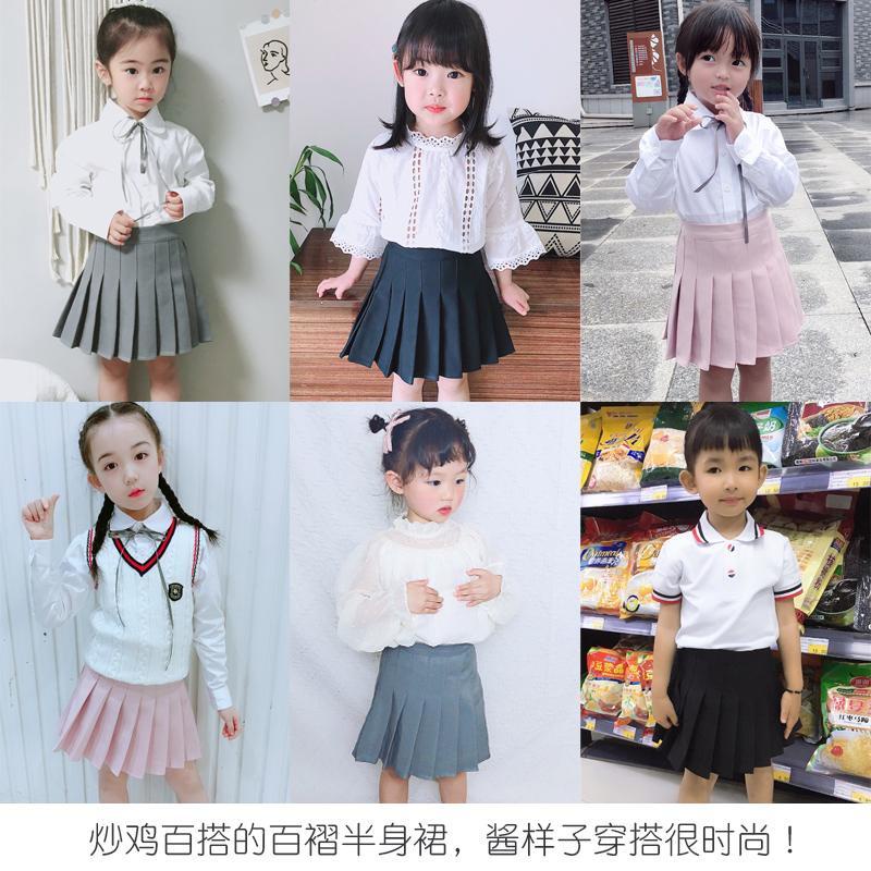 Chân Váy Ngắn Xếp Ly Xuân Thu Mới Cho Bé Gái