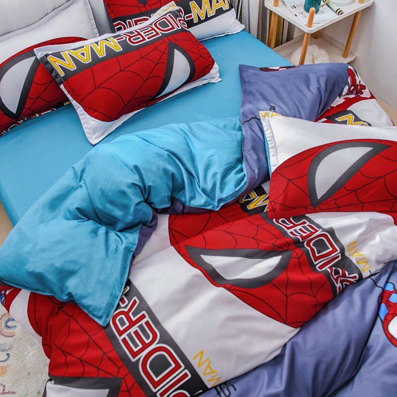 [RẺ VÔ ĐỊCH] Bộ chăn ga gối Siêu anh hùng Siêu nhân người nhện Spider Man 100% Cotton Poly cao cấp - Hàng xuất khẩu | BigBuy360 - bigbuy360.vn