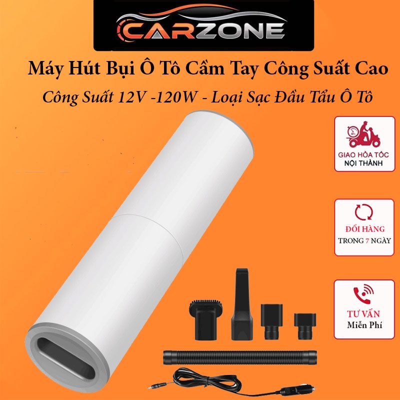 Máy Hút Bụi Ô Tô Cầm Tay Mini Nhỏ Gọn Tiện Lợi  -  Lực Hút Áp Suất Cao 12V-120W ( Lưu ý sử dụng Đầu Dây Cắm Tẩu Ô Tô )