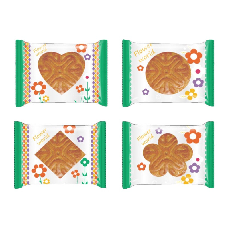 Set 100 Túi Nhựa Đựng Bánh Kẹo Họa Tiết Hoa Và Chim Mùa Thu