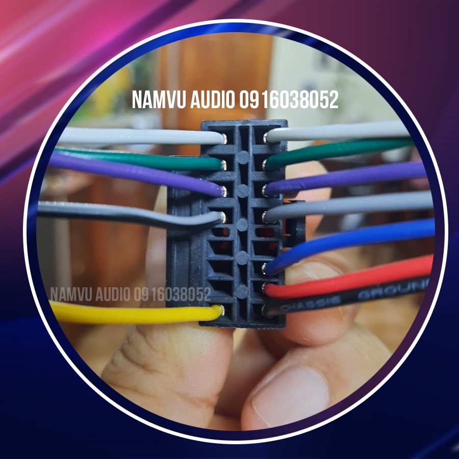 Cáp 16PIN - Jack kết nối Loa và Nguồn cho CD ô tô JVC và SONY