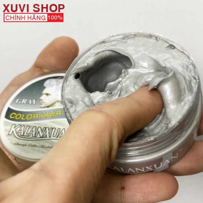 Sáp Vuốt Nhuộm Tóc Màu Xám Khói / Bạc KALANXUAN 100ml Chính Hãng Đổi Màu Tạm Thời - XUVI SHOP