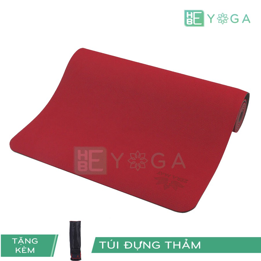 Thảm Tập Yoga Zera Mat TPE 6mm 1 Lớp Cao Cấp Kèm Túi