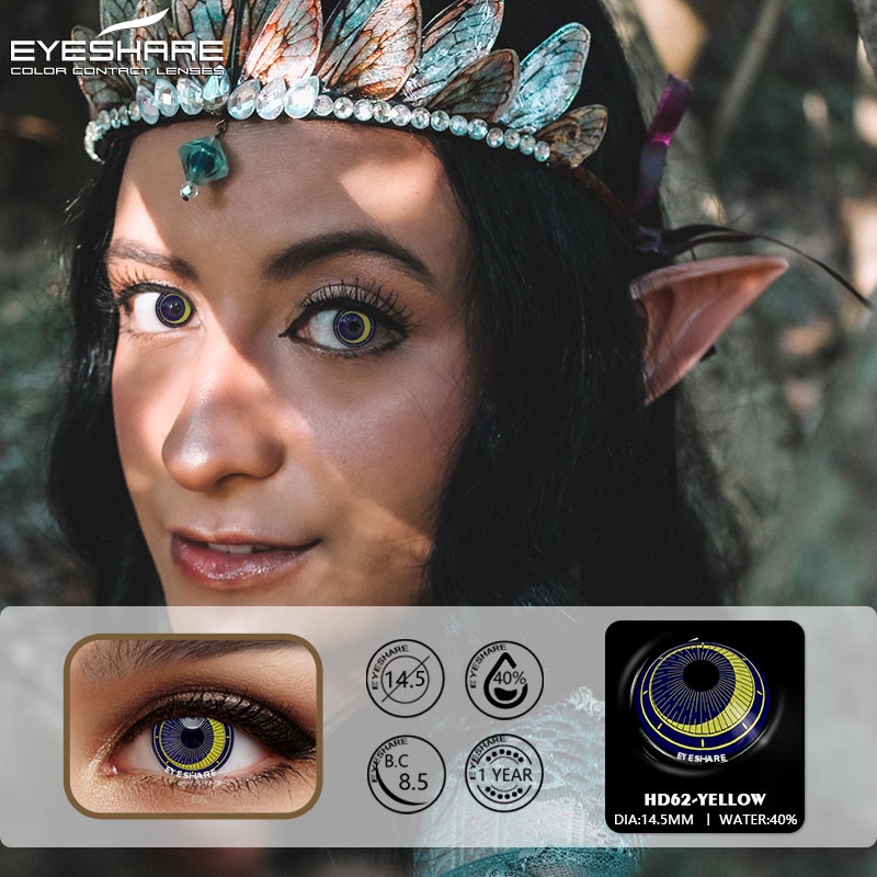[Hàng mới về] 2 Kính áp tròng hóa trang Halloween cá tính 14.5mm