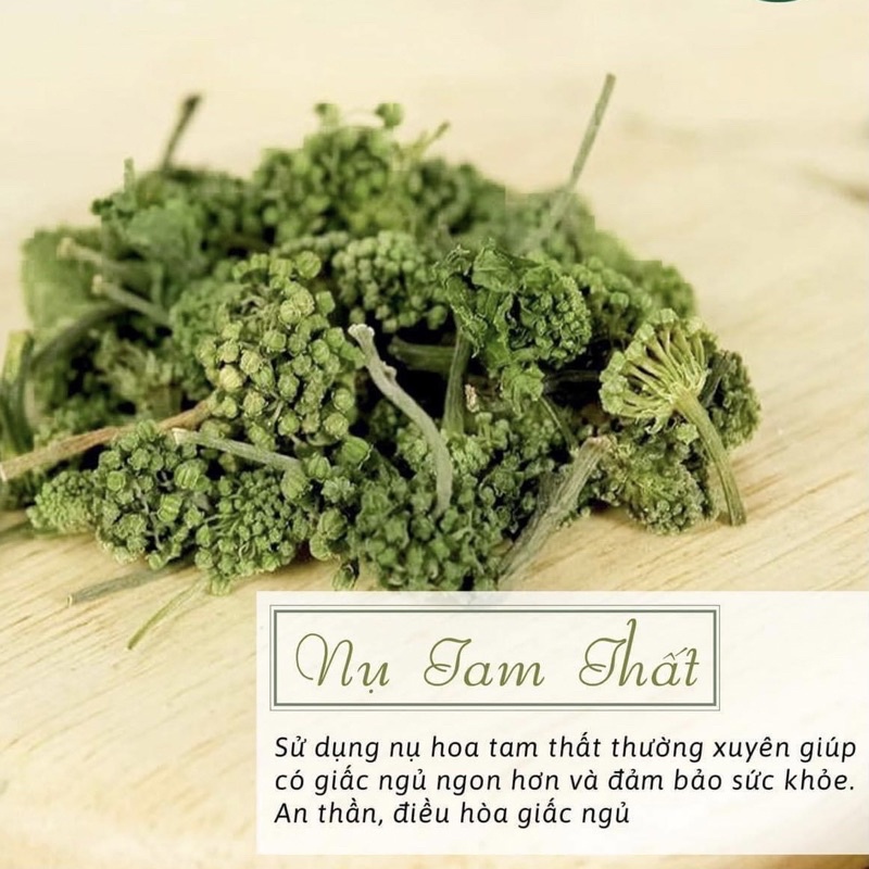Nụ hoa tam thất Sapa 100gr loại 1 an thần, ngủ ngon, tốt cho sức khoẻ, đẹp da, đẹp dáng | Bột Natural