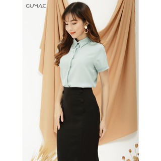 Chân váy phối nút bọc GUMAC CV09960_DEN