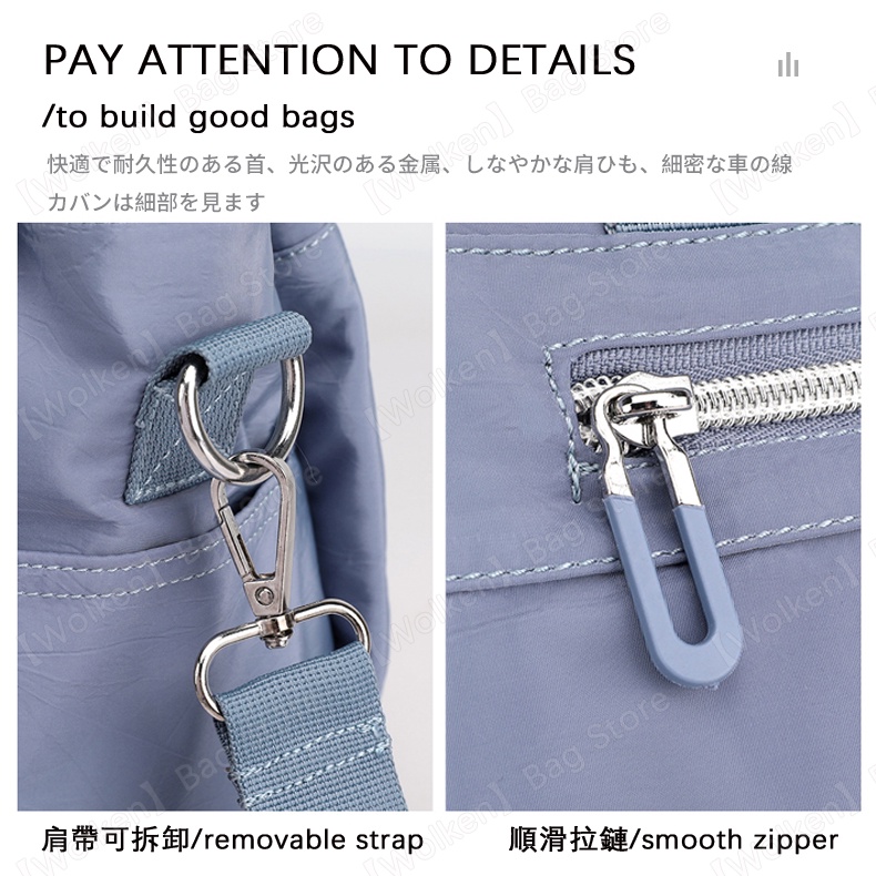 Túi Đeo Chéo Nhiều Ngăn Bằng nylon Chống Nước Sức Chứa Lớn Thời Trang Túi Đeo Vai
