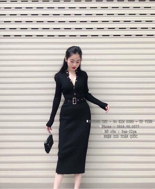 Váy Body Kèm Belt Hàng Xịn (kèm video, ảnh thật)