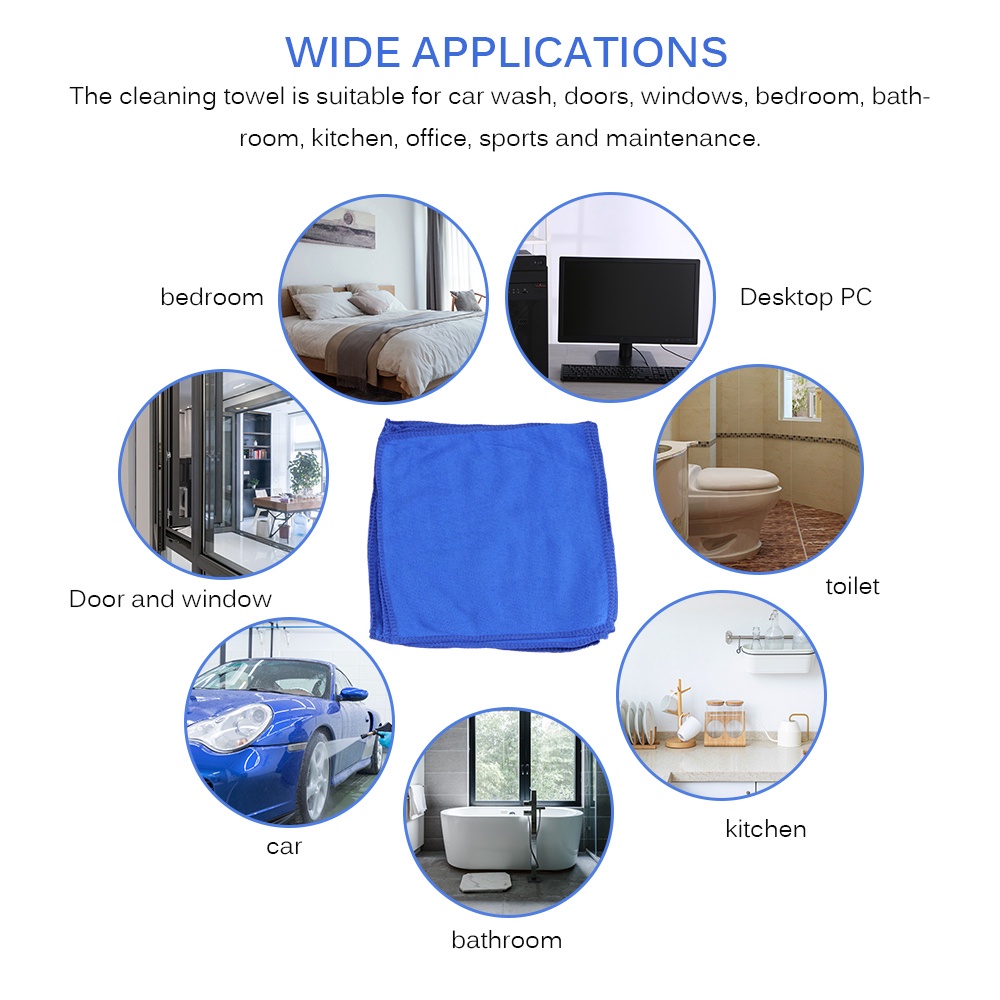 Khăn Lau Xe Hơi Bằng Sợi Microfiber Mềm Mại Thấm Hút Tốt