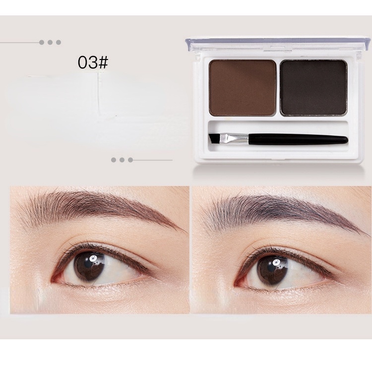 Bột tán mày 2 màu kèm cọ chuyên dụng