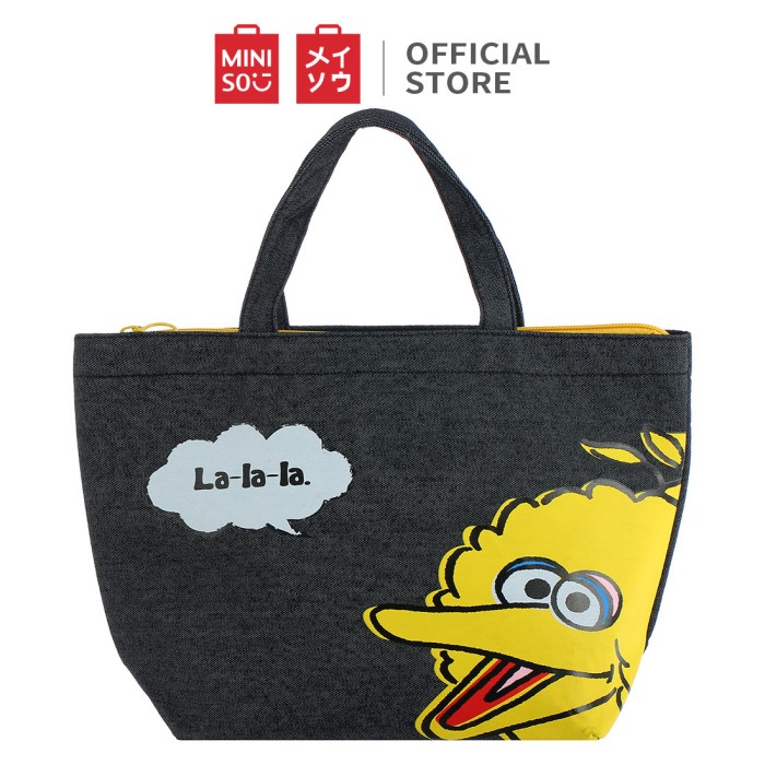 Miniso Túi Đựng Hộp Cơm Trưa Hình Sesame Street Phong Cách Retro - 1