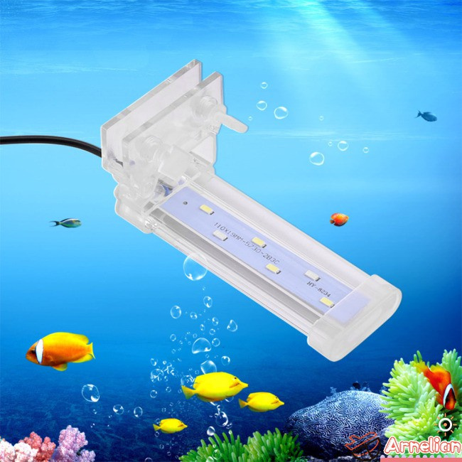  LED Lamp Fish Tank Crystal LED Aquarium Clip Light Lamp Aquarium Grow Plant Lighting Fish Tank Europe