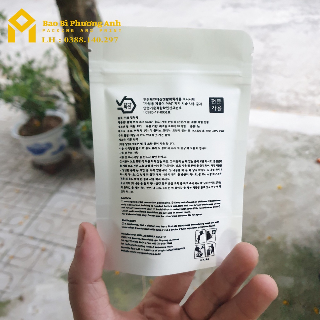 Combo 10 Chiếc Túi Zip Giấy Kraft Trắng 12x20_Bao Bì Phương Anh