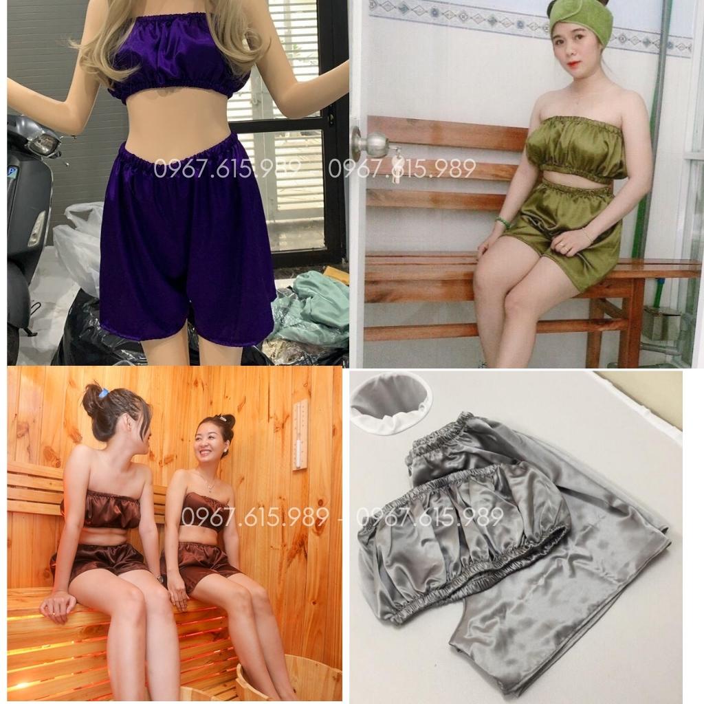 Bộ đùi lụa giảm béo, bộ quây ngực spa massage chất lụa mịn, dày, nhiều màu sắc