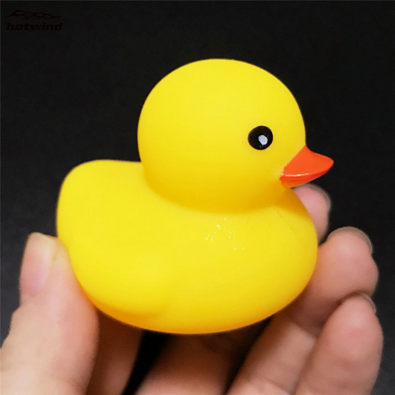 Đồ chơi bóp hơi hình chú vịt màu vàng bằng cao su cho trẻ em khi tắm