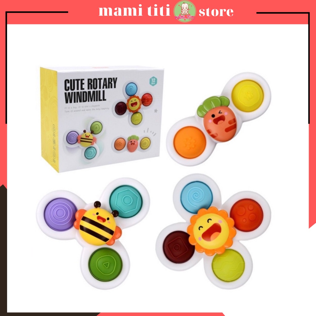 Đồ chơi set 3 con quay Spinner top dán tường cho bé với thiết kế độc đáo