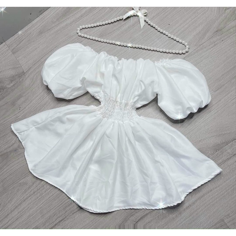 Áo trễ vai mùa hè tay bí bo b18