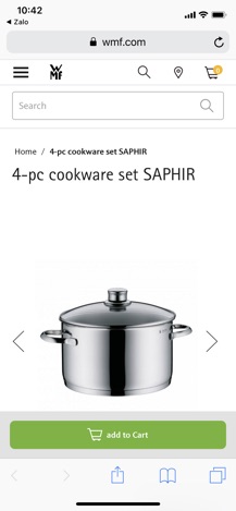 BỘ NỒI WMF SAPHIR 4 MÓN