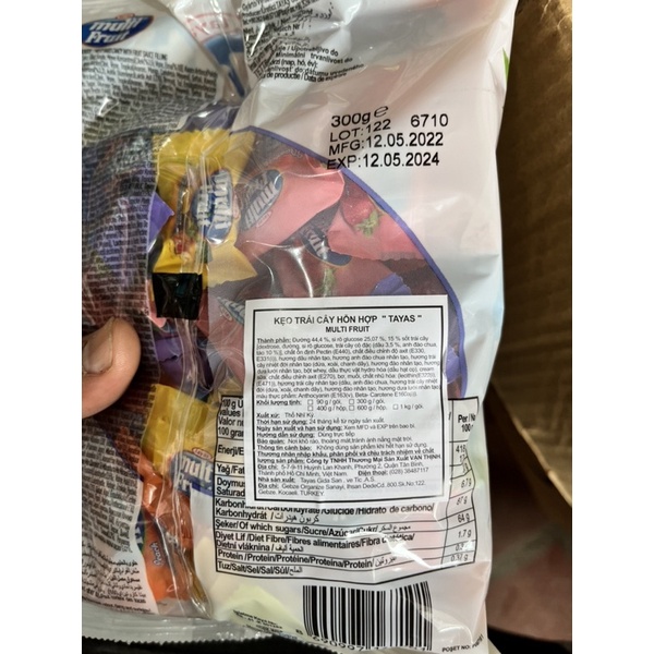 Kẹo trái cây hỗn hợp Tayas Multi fruit 300g
