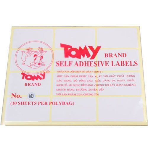 Giấy decal in mã vạch Tomy A5 ( MÃ 99, 100, 101, 102, 103, 104, 105, 106, 107, 108, 109, 110, 111, 112, 113, 114, 115)