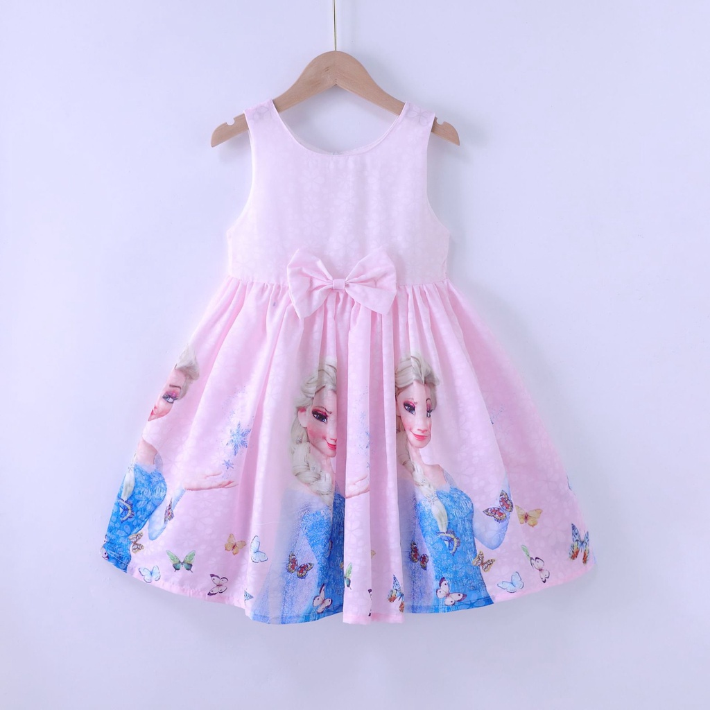 Cô Gái Váy Tutu Váy Không Tay Công Chúa Aisha 3-10 Tuổi Cho Trẻ Em Nơ Cổ Tích