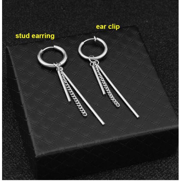 Bông tai Nam Nữ dáng dài dạng dây xích cá tính