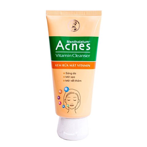 Sữa rửa mặt Acnes Vitamin Cleanser- hỗ trợ làm sáng da, tăng cường phục hồi là da sau mụn, giúp hỗ trợ làm mờ sẹo