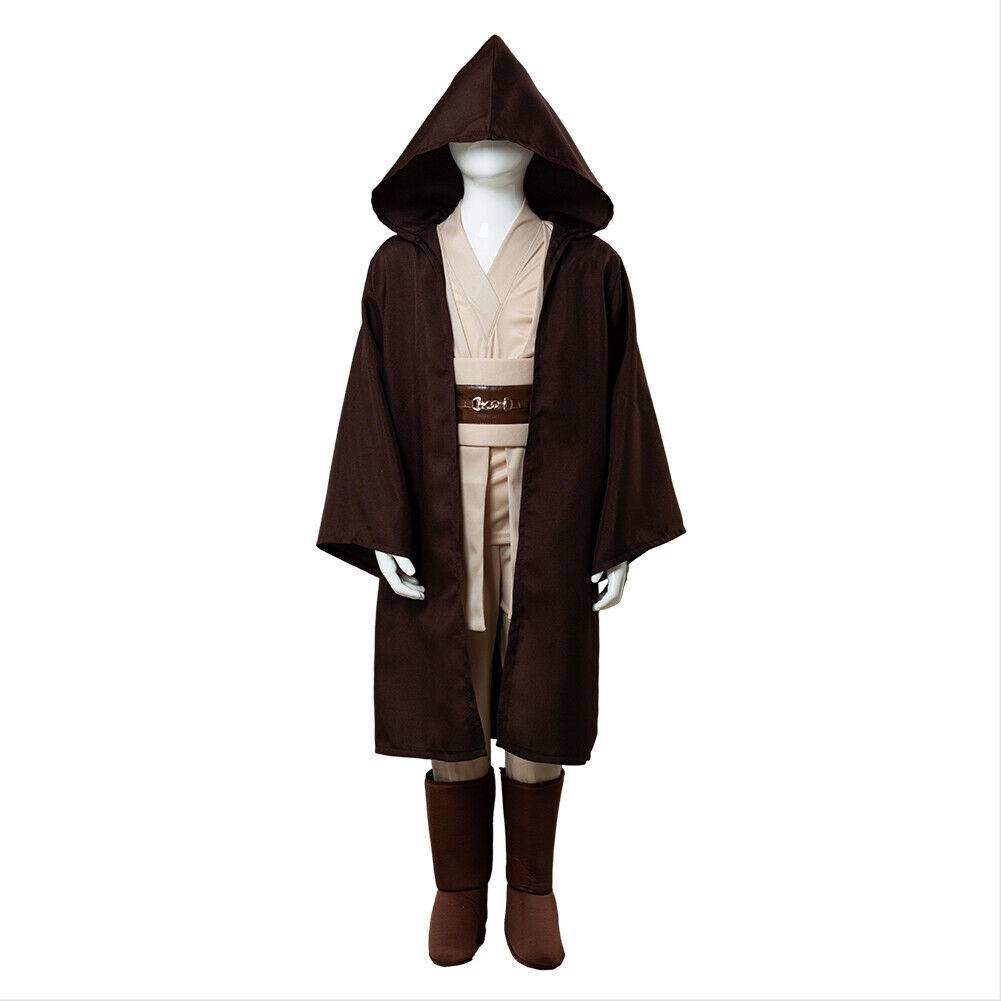 Trong Chiến tranh chứng khoán, hiệp sĩ Jedi Obi Wan Kenobi Kid Cosplay Bộ quần áo hóa trang phục phục phục xuất sắc.
