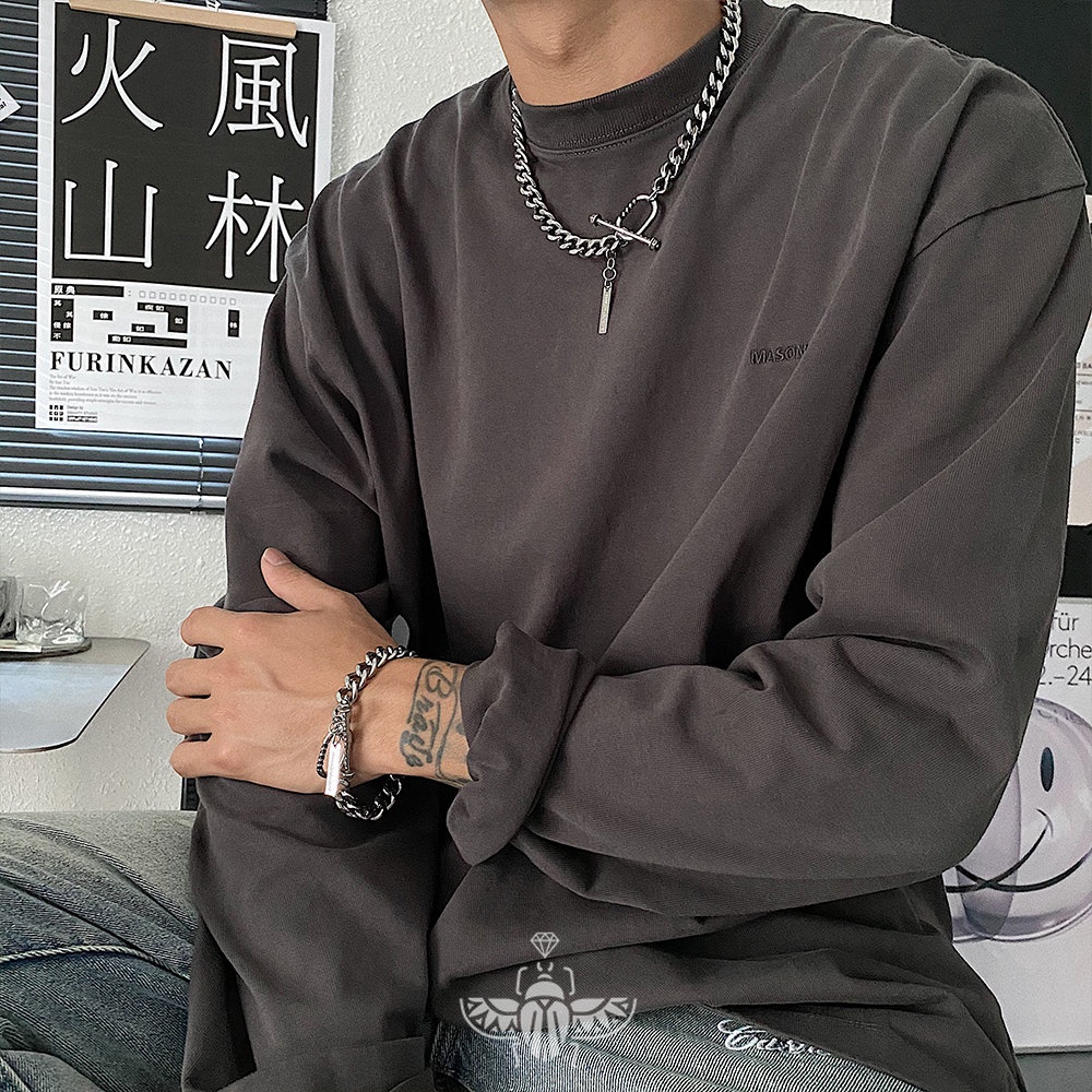 Vòng cổ Thép Titan Dày Phong Cách Hip Hop Âu Mỹ Thời Trang Cho Nam Và Nữ