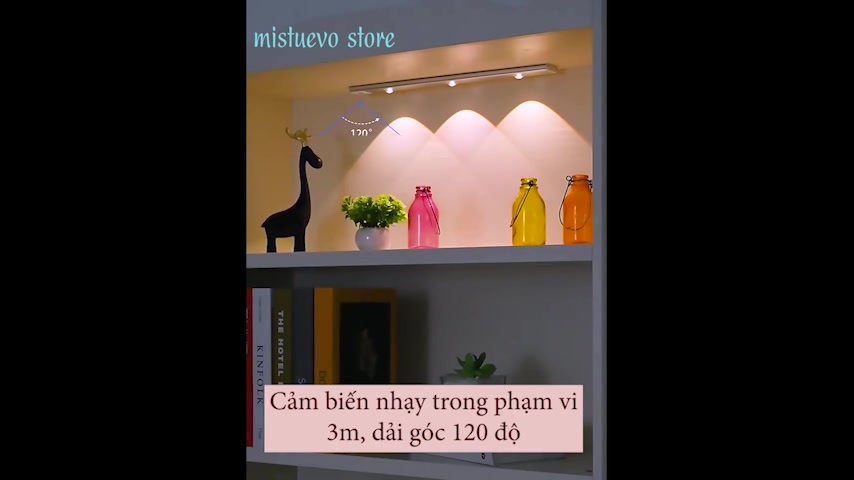 (TẶNG CỦ SẠC) Đèn LED Không Dây Cảm Biến Chuyển Động MitsuEvo Decor Kệ Sách, Kệ Giày, Tủ Quần Áo, Tủ Bếp, Bàn Làm Việc | BigBuy360 - bigbuy360.vn