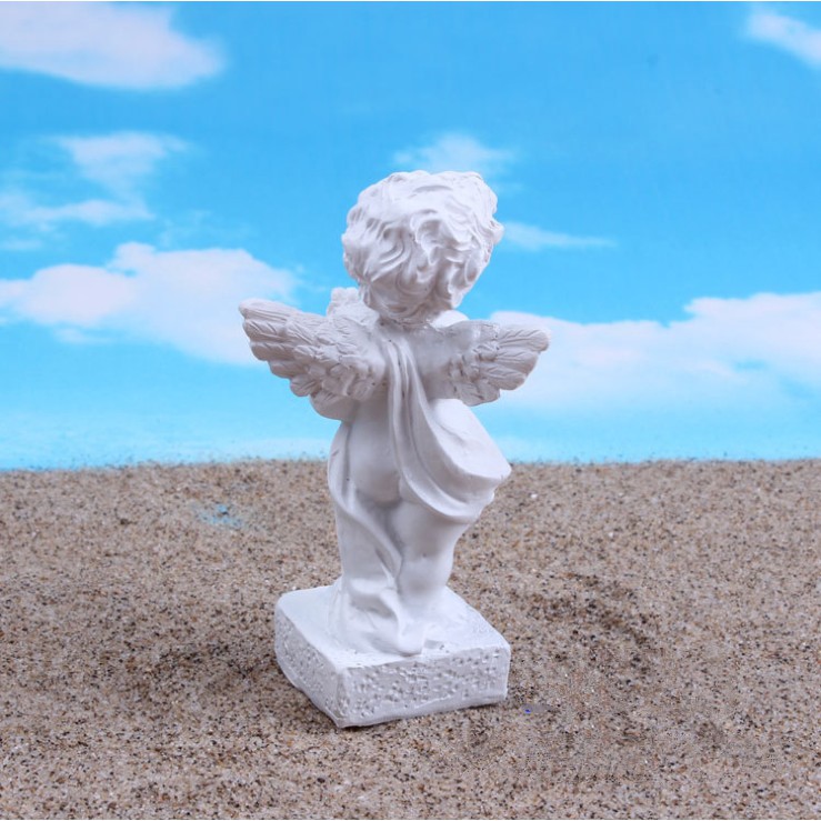 Mô hình tượng tiểu thiên sứ trắng chưa tô màu cho các bạn trang trí tiểu cảnh, terrarium, DIY