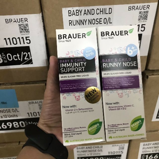 Bộ sản phẩm Brauer - Tăng đề kháng và trị sổ mũi Immunity and Runny Nose