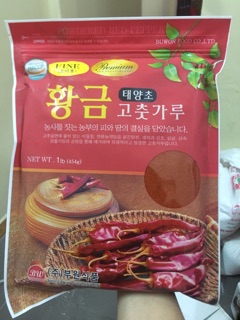 Bột ớt Hàn Quốc túi 454g ( cánh to, bột mịn)