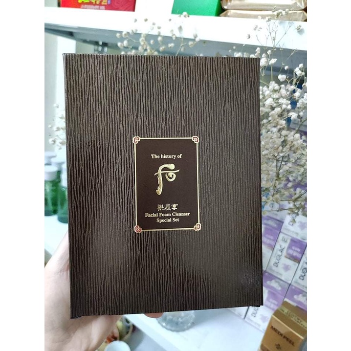 BỘ SỮA RỬA MẶT VÀ TẨY TRANG WHOO VÀNG FACIAL FOAM CLEANSER SPECIAL SET