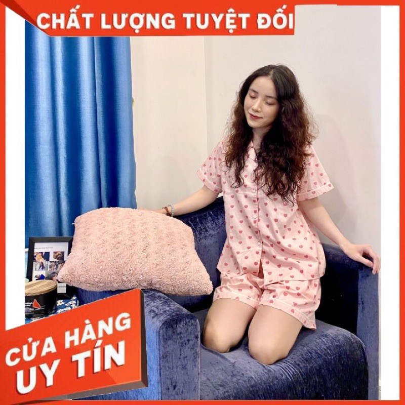 ĐỒ BỘ PIJAMA 💖FREESHIP💖 Bộ mặc nhà nữ chất thô Hàn cao cấp mềm mát, hoạ tiết xinh, tay ngắn quần đùi | BigBuy360 - bigbuy360.vn