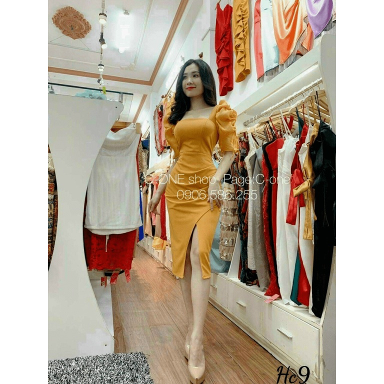 MẪU HOT ĐẦM DỰ TIỆC XẺ ĐÙI BODY SANG CHẢNH QUÝ PHÁI CHẤT UMI CO GIÃN BỐN CHIỀU HHP