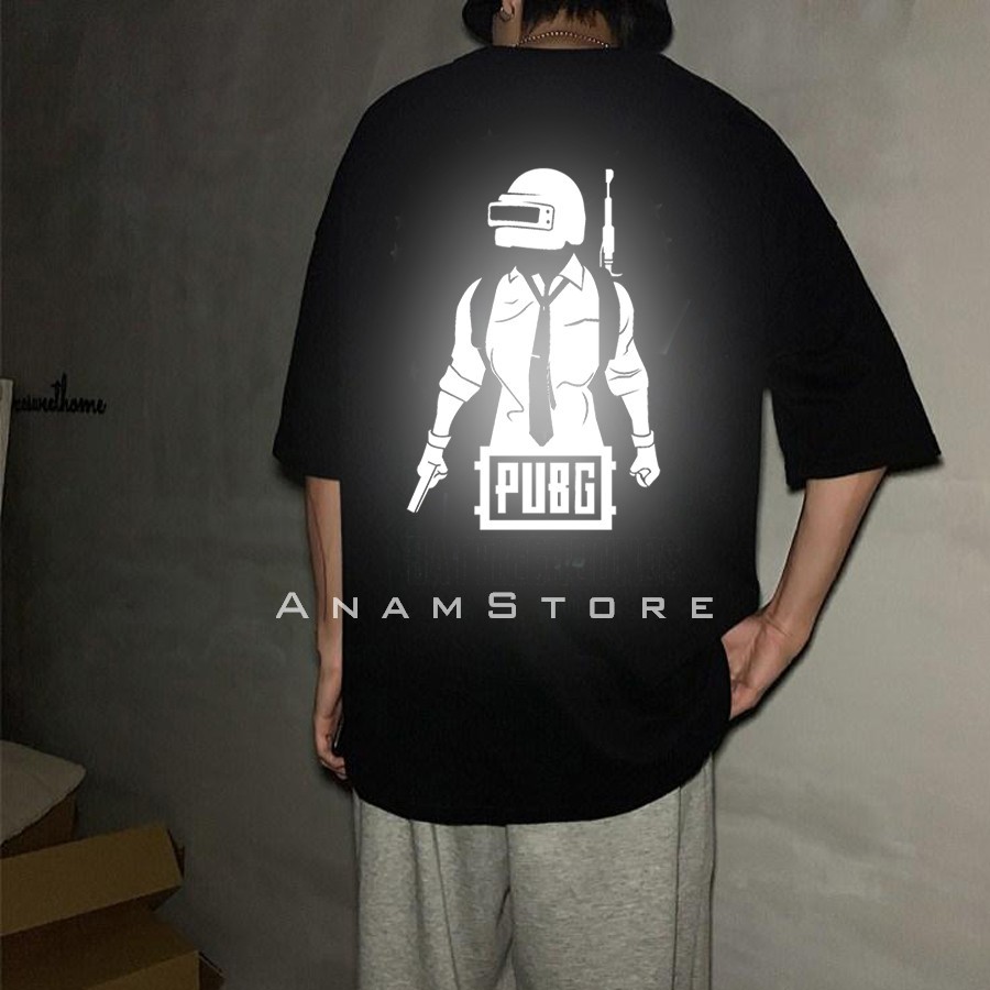 Áo thun phản quang tay lỡ nam nữ PUBGG