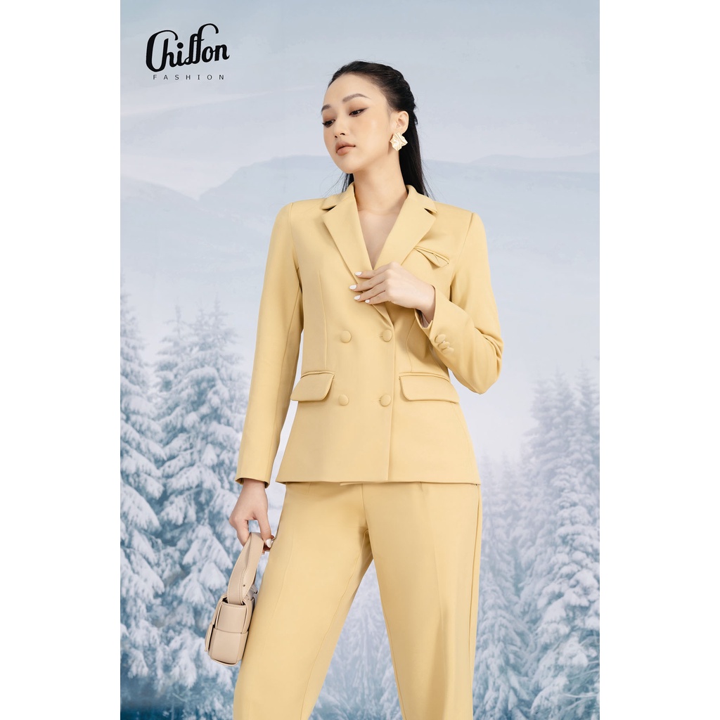 Áo vest dài tay công sở phối cúc thiết kế by Chiffon | BigBuy360 - bigbuy360.vn