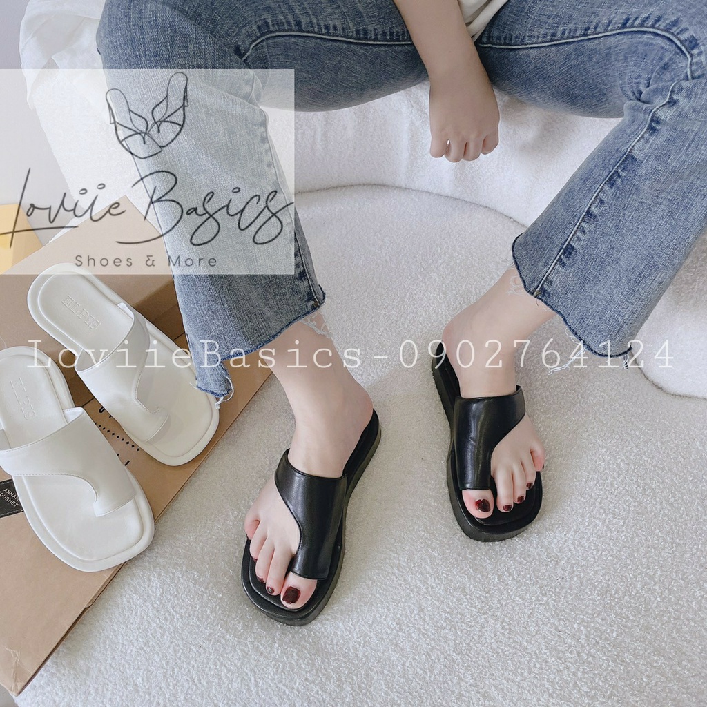 DÉP NỮ LOVIIE BASICS - DÉP XUỒNG THỜI TRANG PHONG CÁCH HIỆN ĐẠI QUAI NGANG 1 BÊN ĐẾ BẰNG D220373