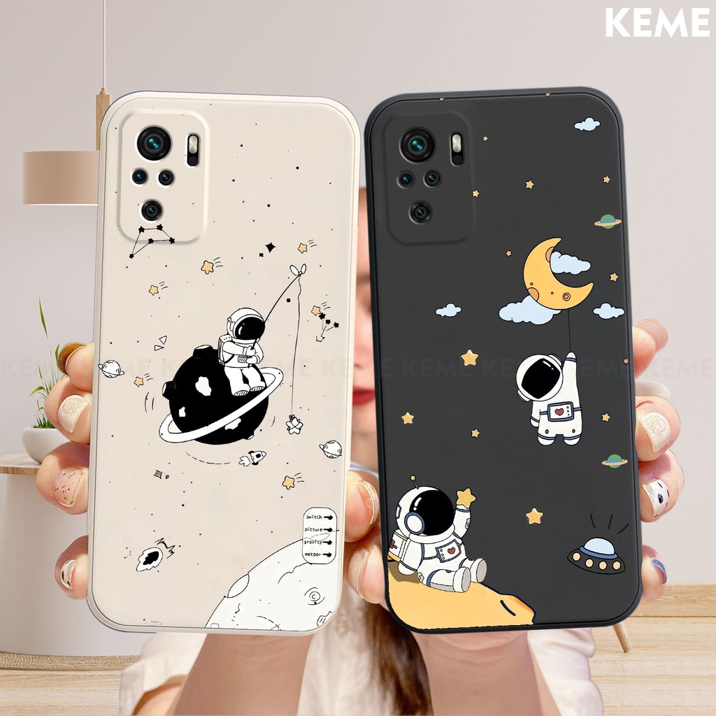 Ốp lưng Xiaomi Redmi Note 10 / Note 10s in hình nhà phi hành gia cute dễ thương